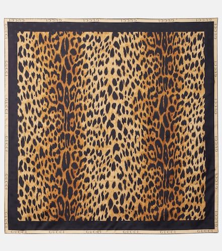 Pañuelo de sarga de seda estampado - Gucci - Modalova