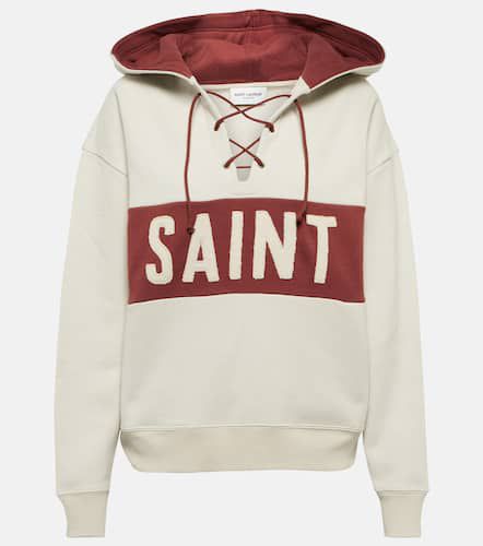 Embroidered cotton hoodie - Saint Laurent - Modalova