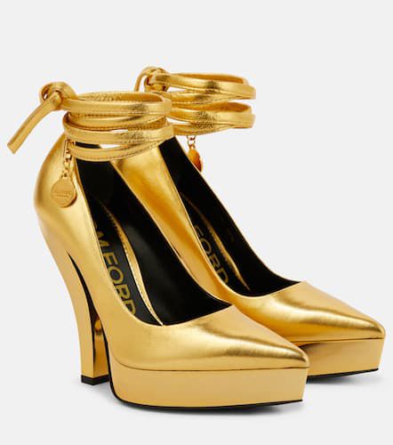 Metallic leather platform pumps - Tom Ford - Modalova