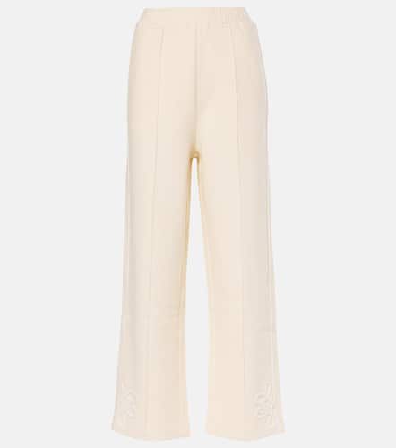 Embroidered wool and cotton-blend sweatpants - Xu Zhi - Modalova