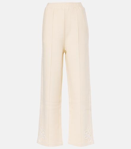 Embroidered wool and cotton-blend sweatpants - Xu Zhi - Modalova