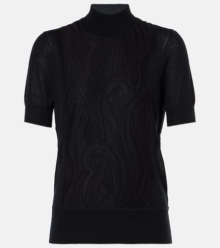 Knitted wool and silk lace top - Joseph - Modalova