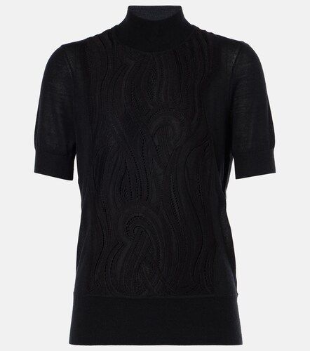 Knitted wool and silk lace top - Joseph - Modalova