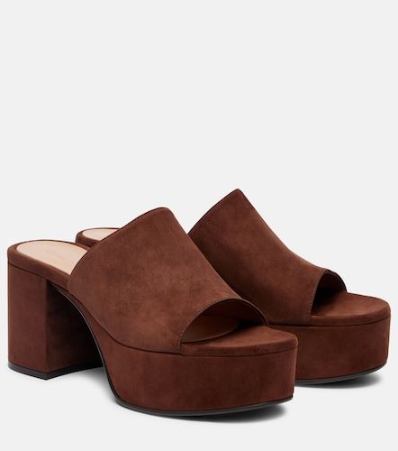 Gianvito Rossi Suede platform mules - Gianvito Rossi - Modalova