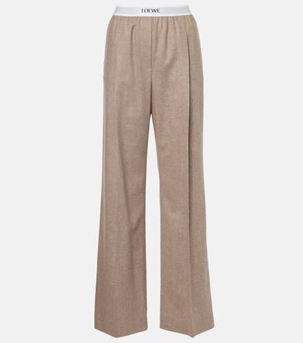 Pantaloni a gamba larga in cashmere - Loewe - Modalova