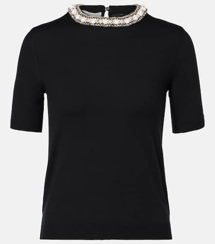 Embroidered virgin wool top - Valentino - Modalova