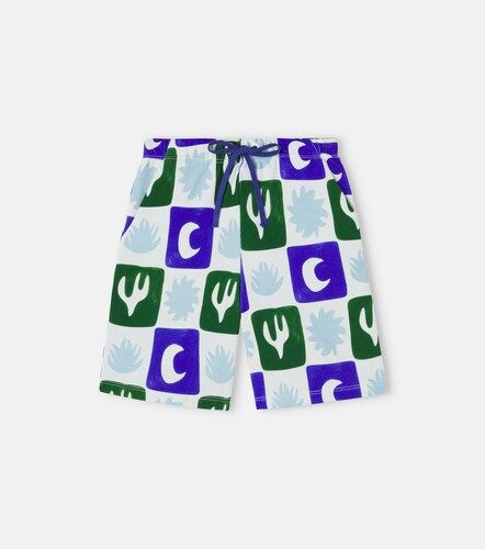 Printed cotton-blend Bermuda shorts - Fabula - Modalova