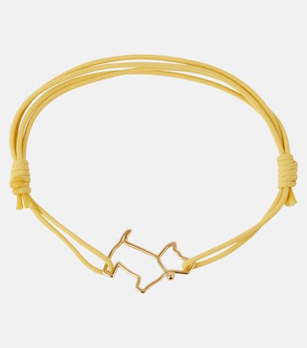 Dog 9kt gold charm cord bracelet - Aliita - Modalova