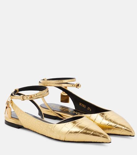 Padlock croc-effect ballet flats - Tom Ford - Modalova