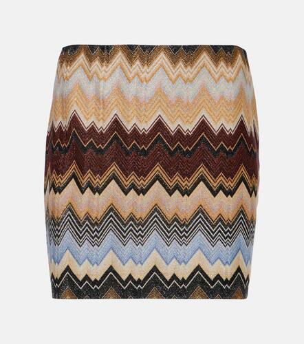 Zig Zag metallic knit miniskirt - Missoni - Modalova