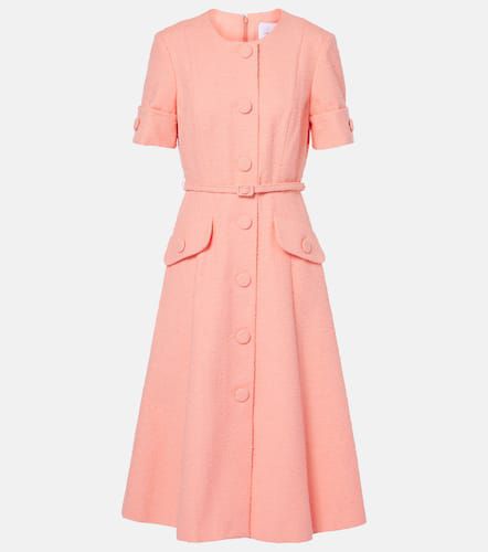 Cotton and linen-blend midi dress - Carolina Herrera - Modalova