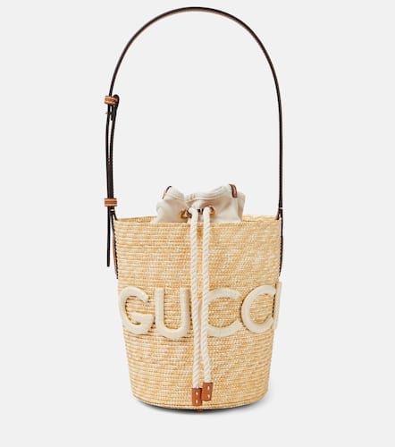 Summer Small leather-trimmed bucket bag - Gucci - Modalova