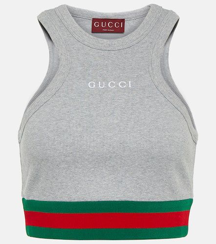 Gucci Tank top cropped a coste - Gucci - Modalova