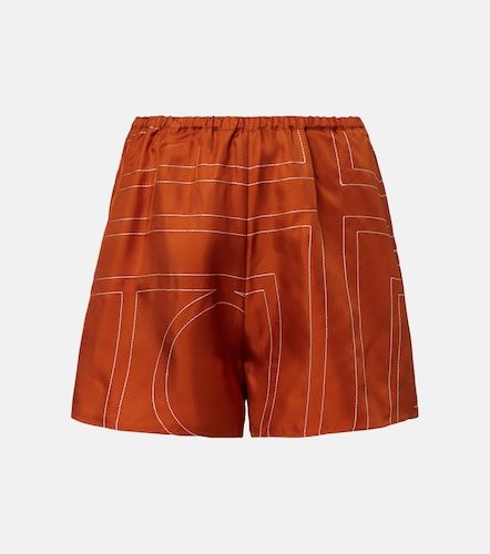 Shorts de pijama de sarga de seda - Toteme - Modalova