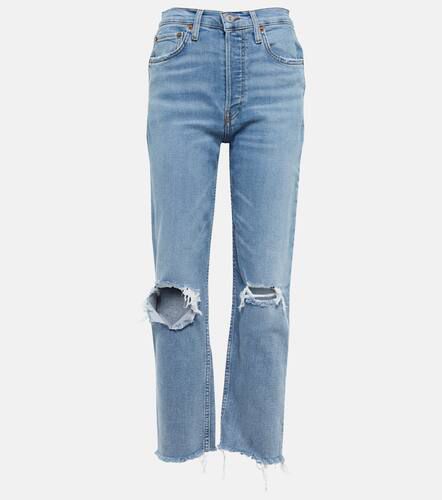 Distressed high-rise cropped jeans - Re/Done - Modalova