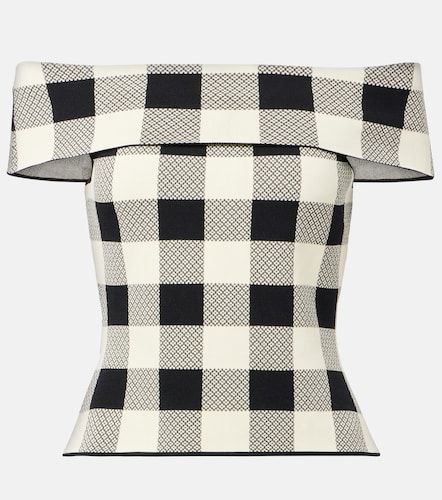 Pippa checked off-shoulder top - Posse - Modalova