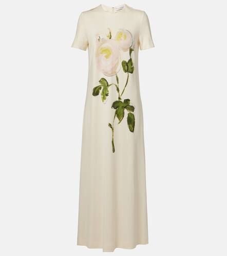 Painted Roses jersey maxi dress - Oscar de la Renta - Modalova