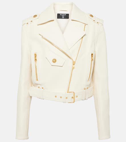 Balmain Bikerjacke aus Leder - Balmain - Modalova