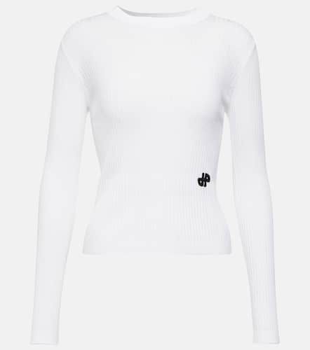 Ribbed-knit cropped cotton sweater - Patou - Modalova