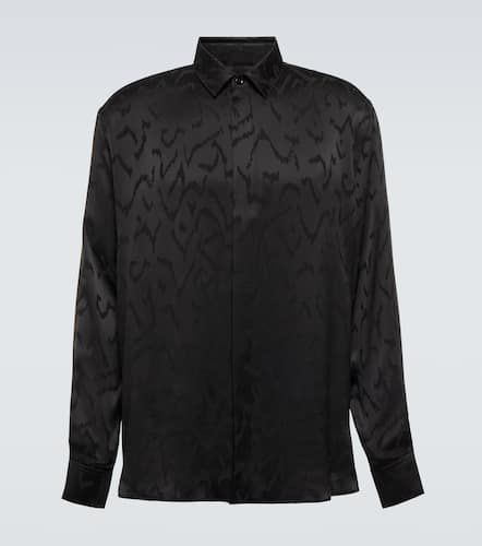 Camisa en jacquard de seda - Saint Laurent - Modalova