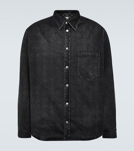Camicia reversibile di jeans e flanella GG - Gucci - Modalova