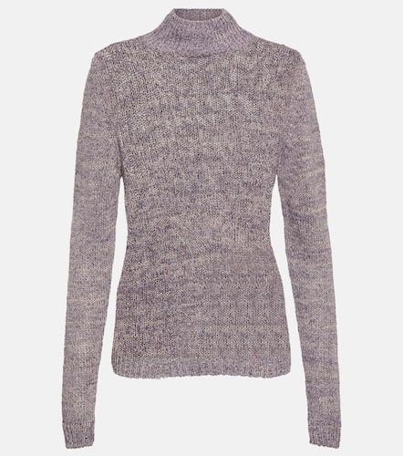 Linen, cotton, and silk turtleneck sweater - Toteme - Modalova