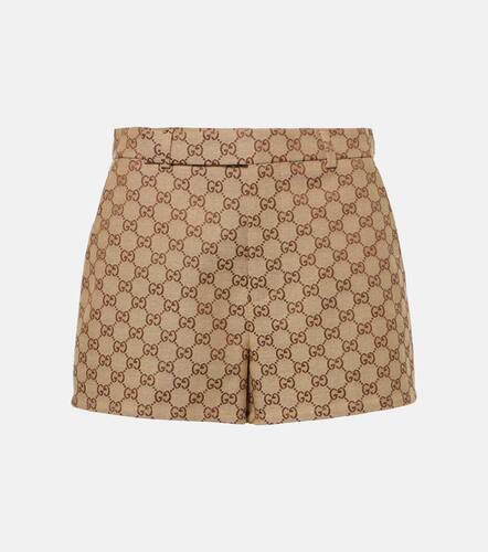 Shorts in canvas di misto cotone GG - Gucci - Modalova