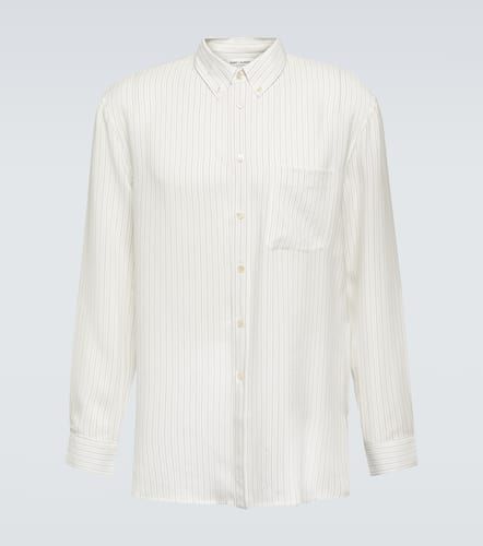 Camicia in cotone a righe - Saint Laurent - Modalova