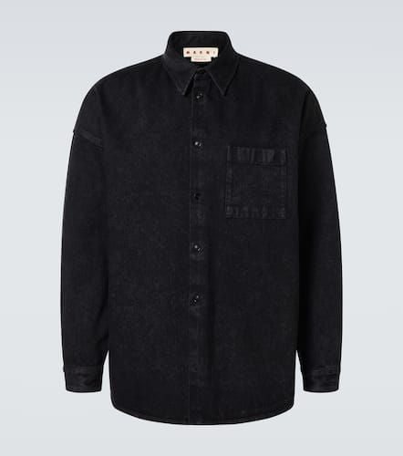 Marni Sobrecamisa de denim con logo - Marni - Modalova