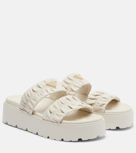 Matelasse leather platform sandals - Prada - Modalova