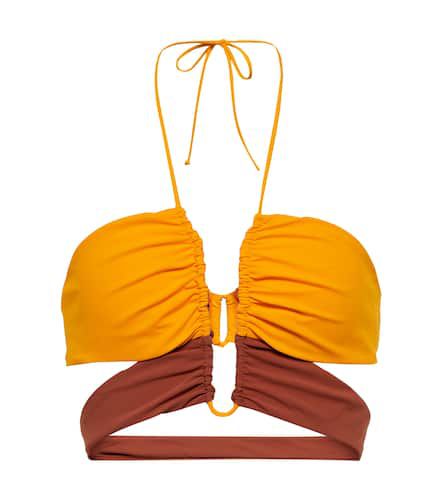 Ruched halterneck bikini top - Nensi Dojaka - Modalova