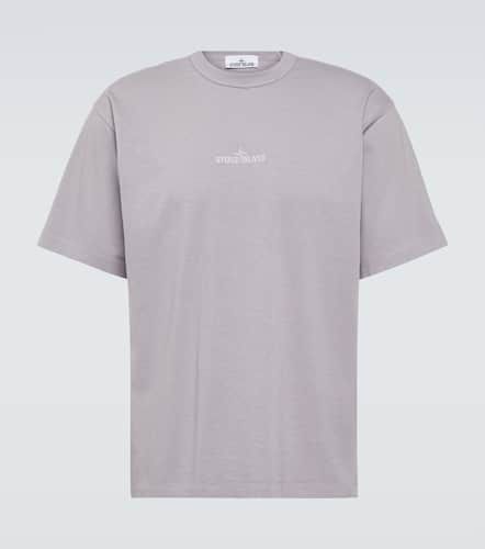 Camiseta de jersey de algodón con logo - Stone Island - Modalova