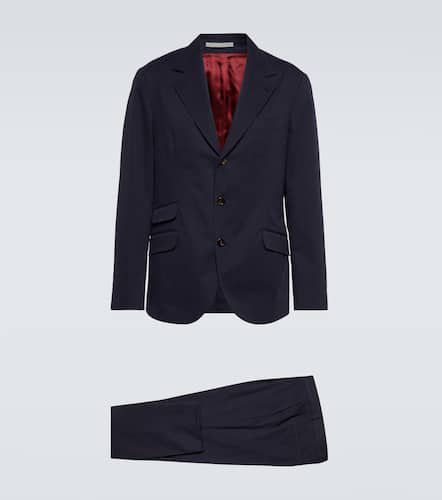 Cotton and cashmere gabardine suit - Brunello Cucinelli - Modalova