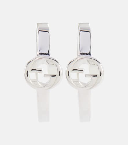 Interlocking G sterling hoop earrings - Gucci - Modalova