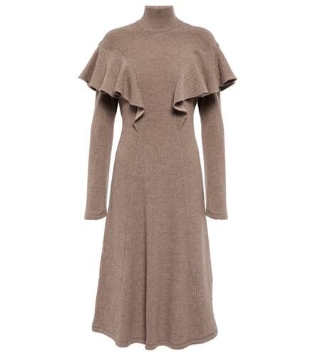 ChloÃ© Ruffle-trimmed virgin wool midi dress - Chloe - Modalova