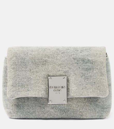 Soft Mini denim shoulder bag - Balmain - Modalova