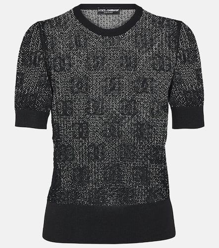 Logo lace-stitched jacquard sweater - Dolce&Gabbana - Modalova