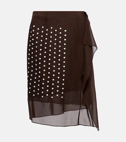 Polka-dot silk-blend midi skirt - Dries Van Noten - Modalova