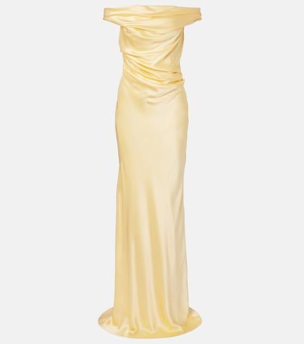 Abito lungo Bardot in charmeuse di seta - The Sei - Modalova