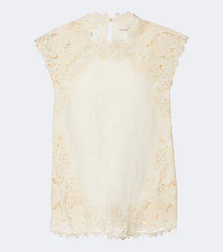Top Amelie in lino con crochet - Ulla Johnson - Modalova