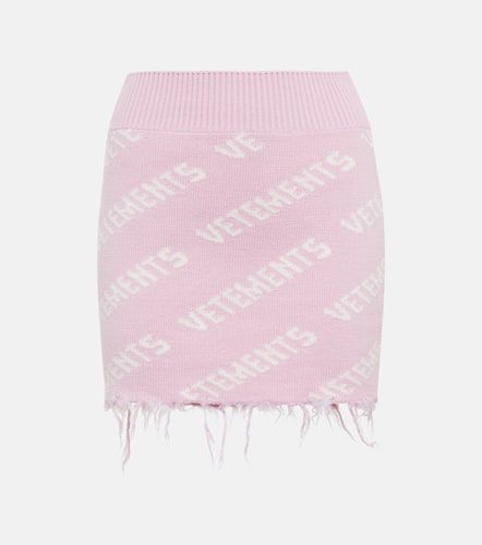 Minifalda de lana con logo - Vetements - Modalova