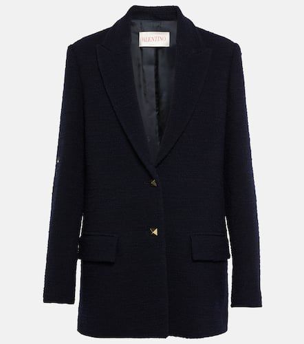 Rockstud wool-blend tweed blazer - Valentino - Modalova