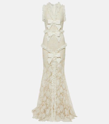 Bow-detail lace gown - Alessandra Rich - Modalova