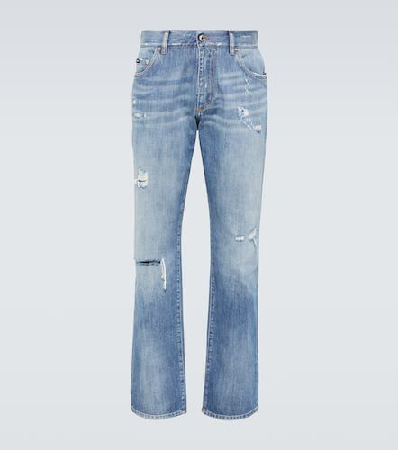 Jeans rectos con efecto desgastado - Dolce&Gabbana - Modalova