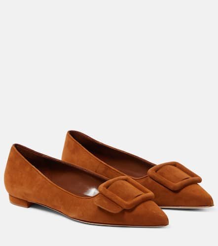 Maysale suede ballet flats - Manolo Blahnik - Modalova