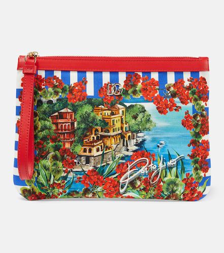 Portofino printed canvas pouch - Dolce&Gabbana - Modalova