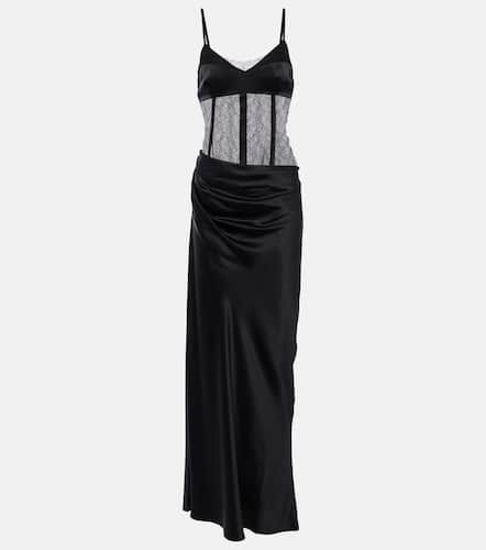 SIR Dunya draped silk satin gown - SIR - Modalova