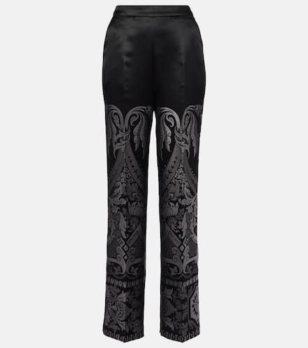 Printed silk-blend wide-leg pants - Etro - Modalova