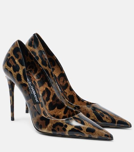 Bedruckte Pumps 105 aus Leder - Dolce&Gabbana - Modalova