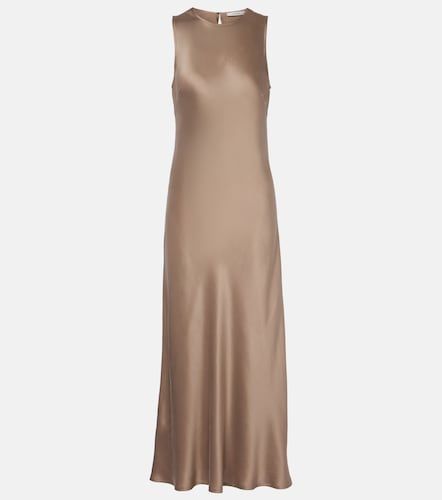 Vestido largo Valencia de charmeuse de seda - Asceno - Modalova